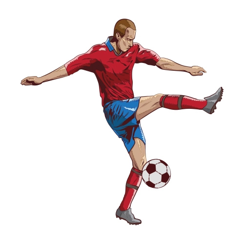 Soccer Kick Action Cutout | Football Theme Wall & Hanging Décor
